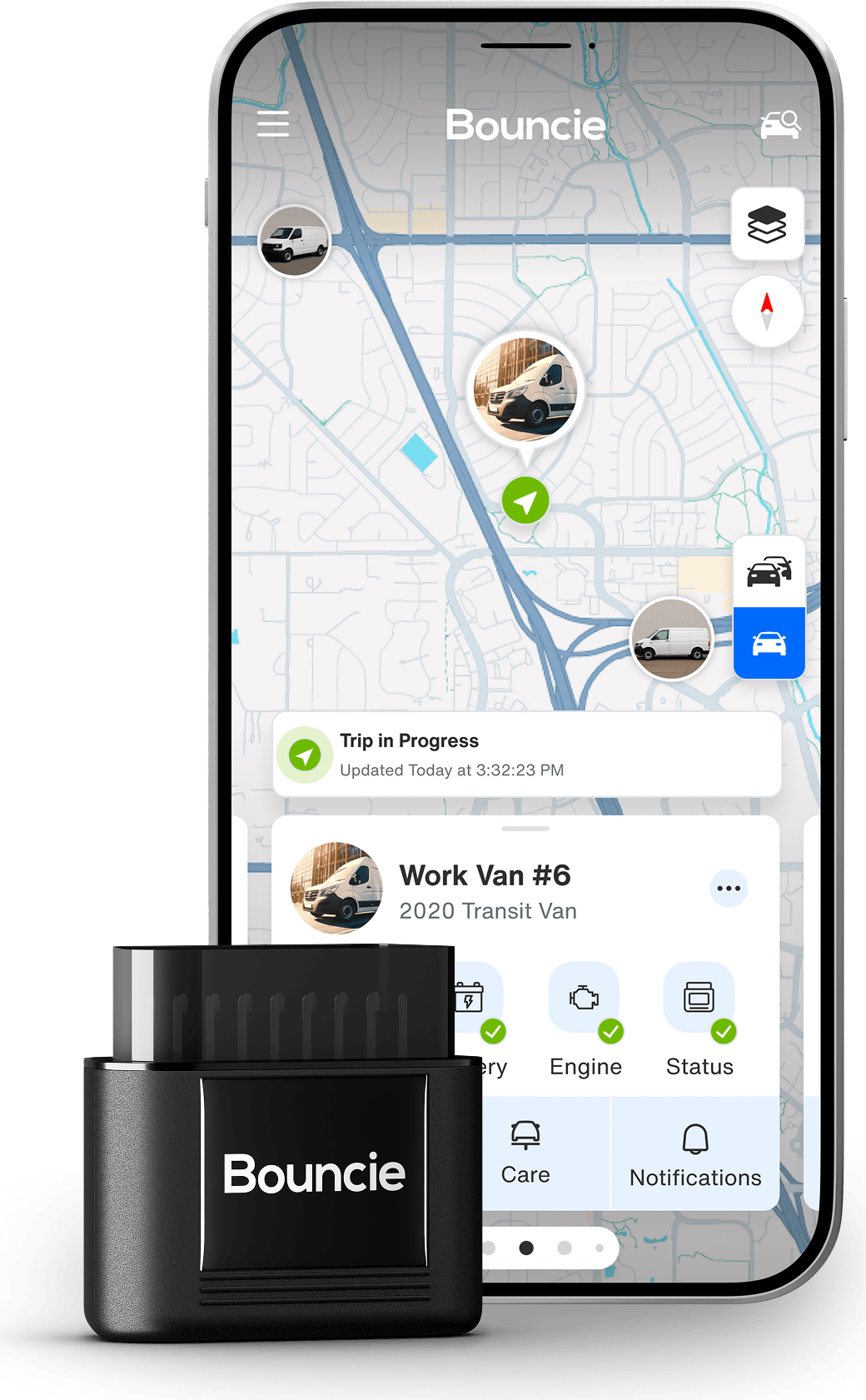 Bouncie Drive app on phone